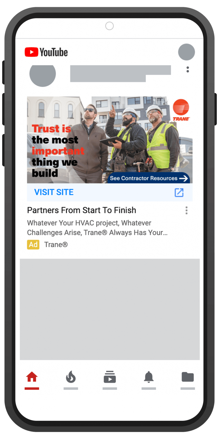 Mockup of display ad for Trane Commercial