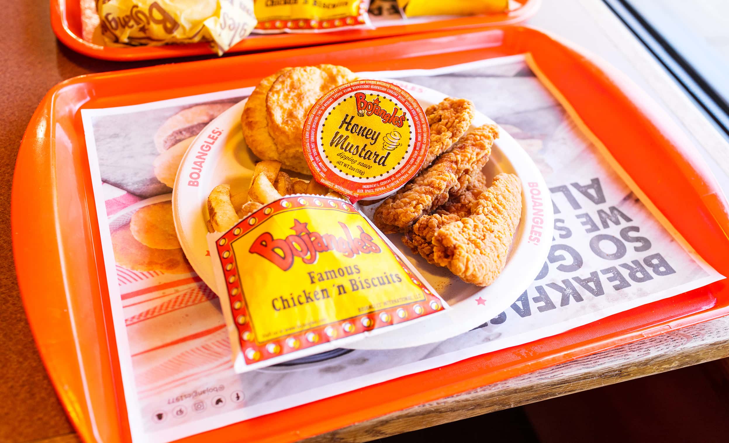 Photo of Bojangles food overhead