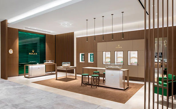 Rolex store interior for Finks