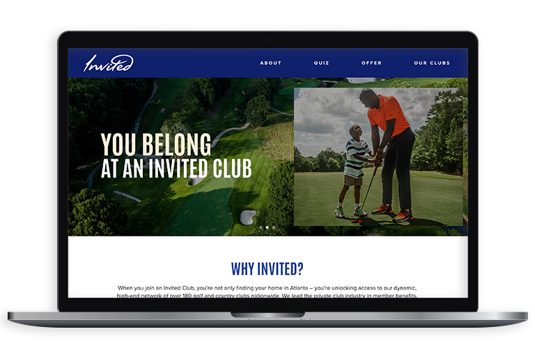 Landing page design for the Invited Pilot Program