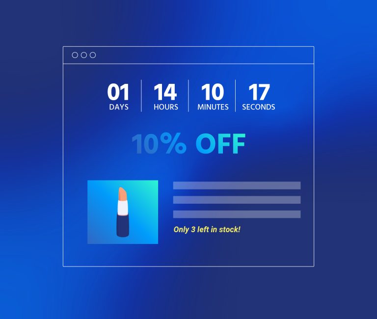 Website countdown and urgency graphic