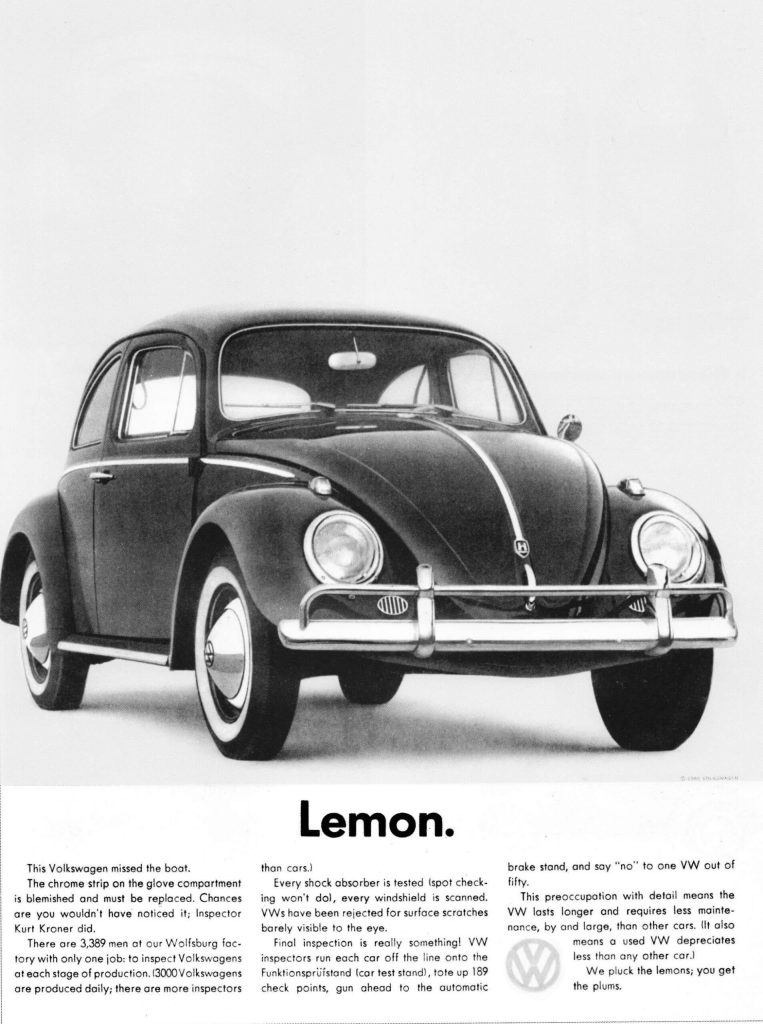 "Lemon" print ad